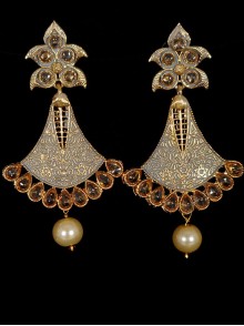 Reverse Ad Earrings With Meenakari Work